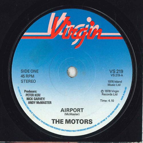

7inch Record MOTORS - Airport VS219 Virgin 1978 UK Rock Used