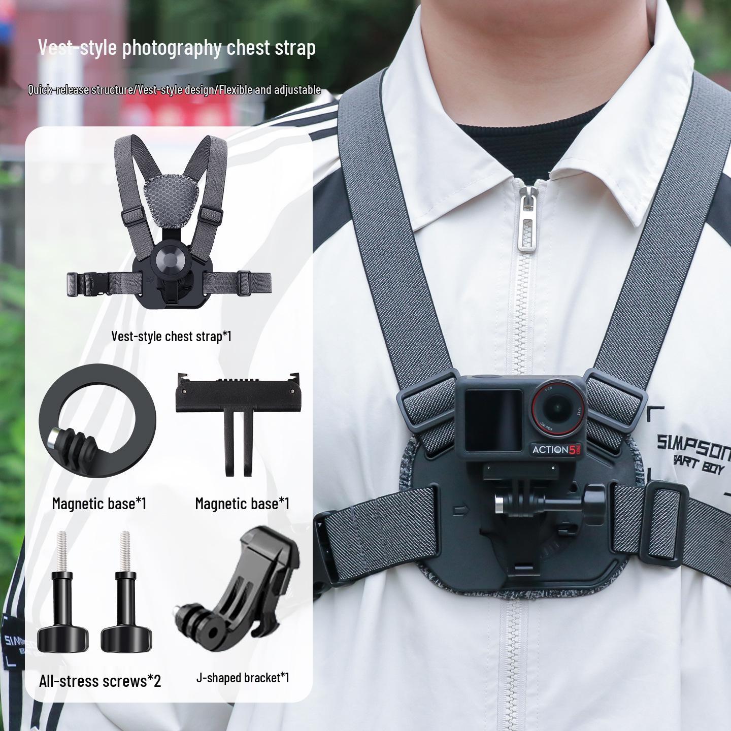 

Нагрудний ремінь DJI Osmo Action Camera для їзди на велосипеді - Сумісний з аксесуарами GoPro