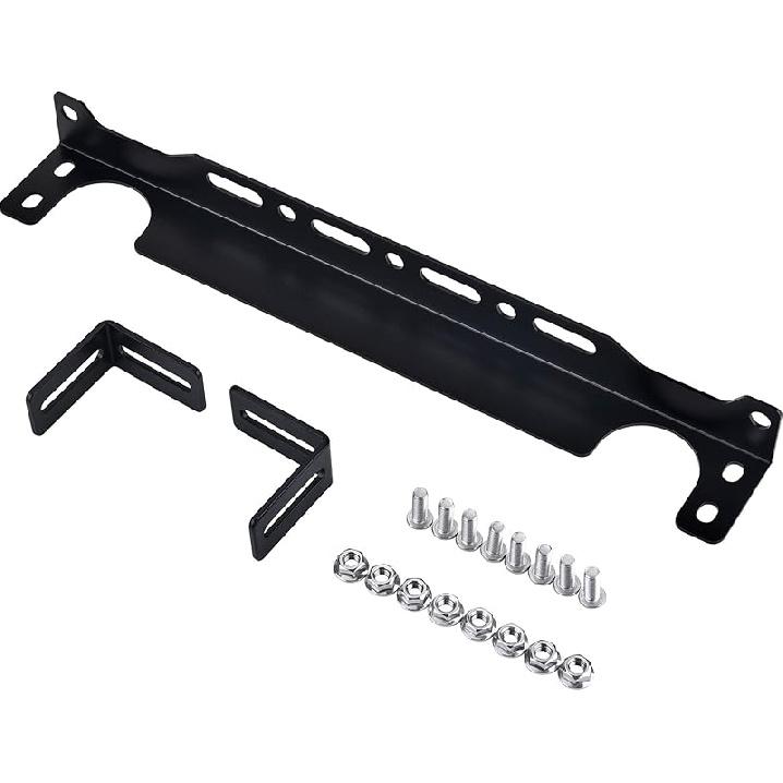 EVIL ENERGY Oil Cooler Mounting Bracket Kit 330Mm / 13 Inch Aluminum Alloy Black (Only Fit For British-Style Oil Cooler)