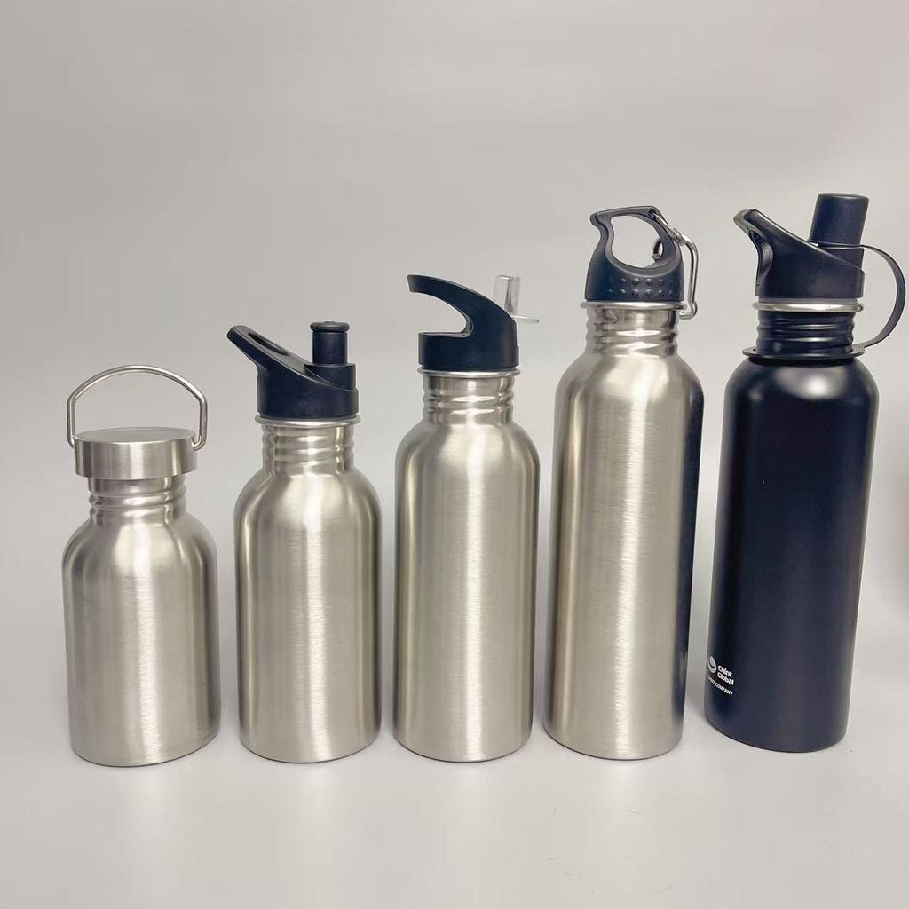 304 Stainless Steel Wide Mouth Sports Water Bottle - Portable, Single Layer & Large Capacity for Outdoor Use