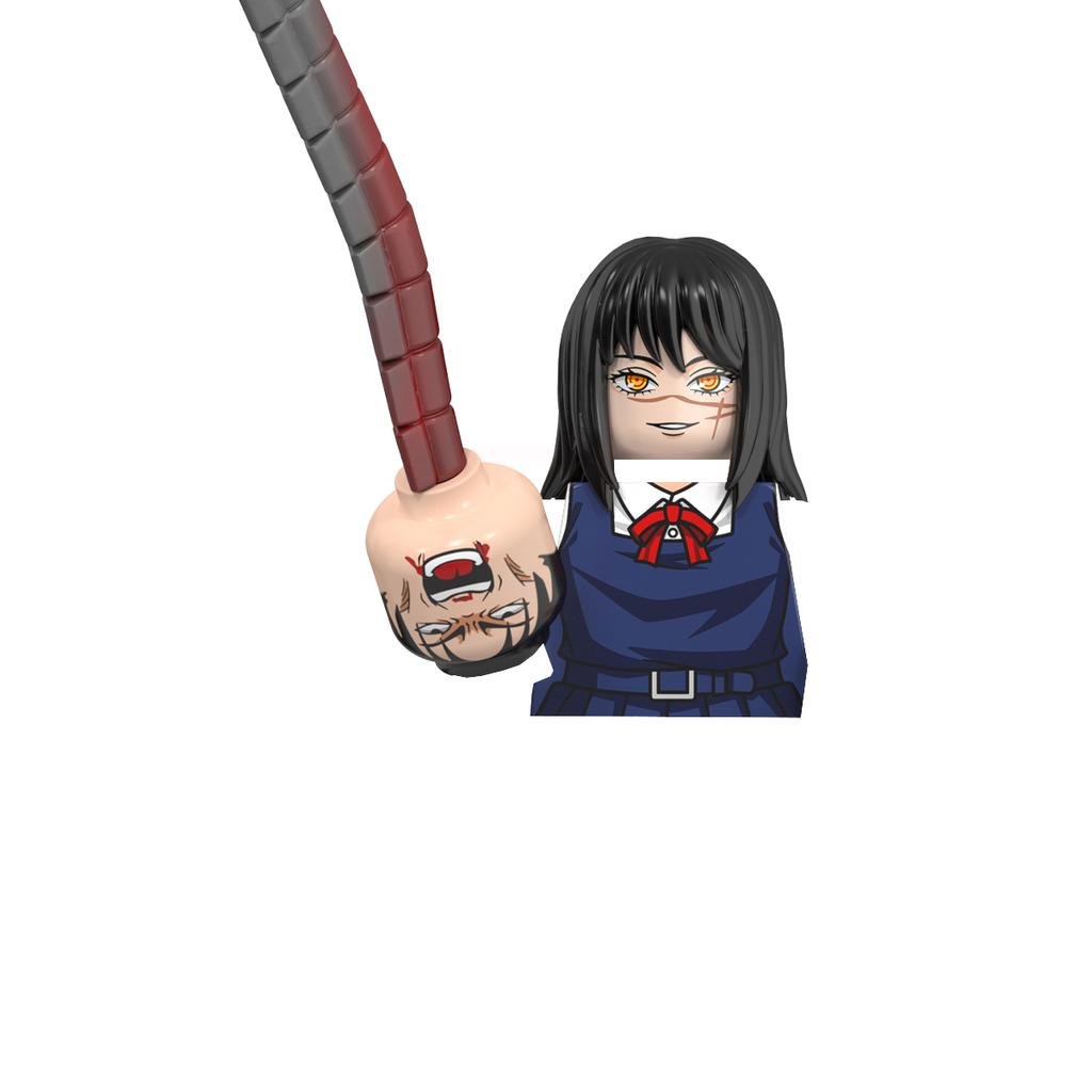 Japan Anime Figures Chainsaw Man Denji Pochita Katana Assembled Building Blocks Minifigure Children's Kids Educational Gift