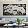 Abstract White Flower Oil Painting on Canvas Wall Art Pictures for Living Room Decoration Accessories