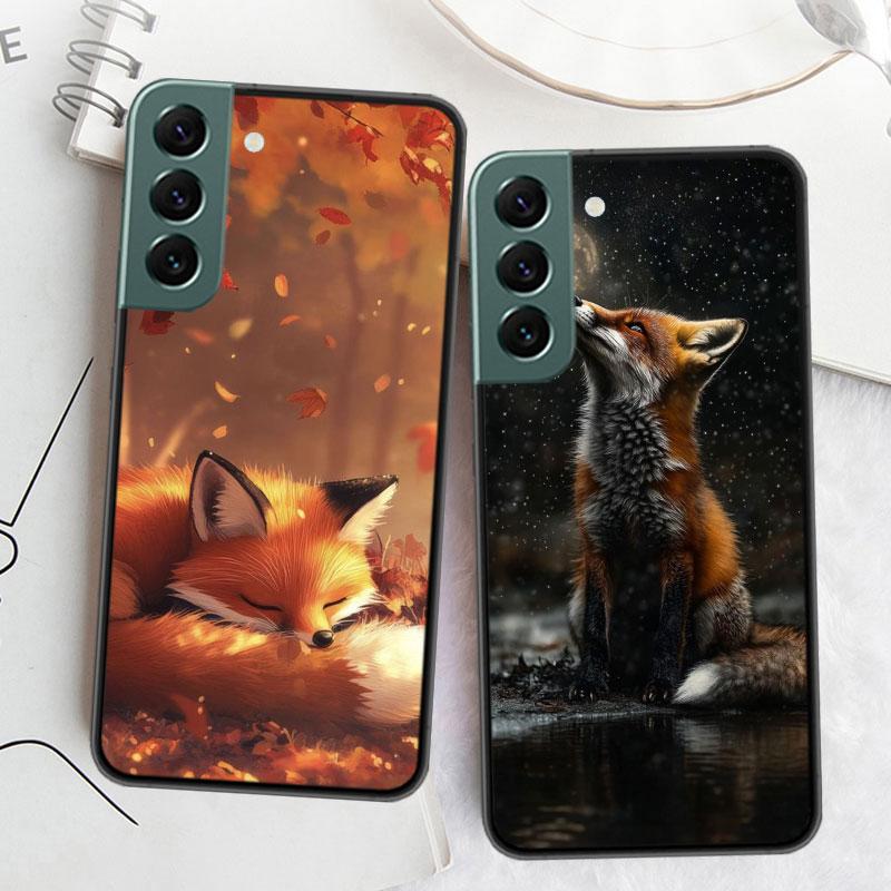 Red Fox Vulpes Phone Case For Samsung Galaxy S22 S25 Ultra S21 S10 Plus S26 Edge S20 S23 S24 FE Cover Silicone Soft TPU Clea