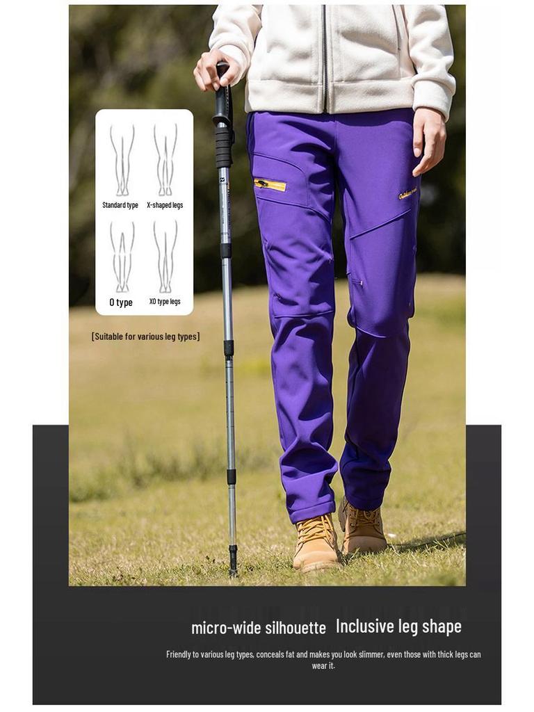 Damskie spodnie polarowe, wiatroodporne i wodoodporne na jesień/zimę do wędrówek i alpinizmu