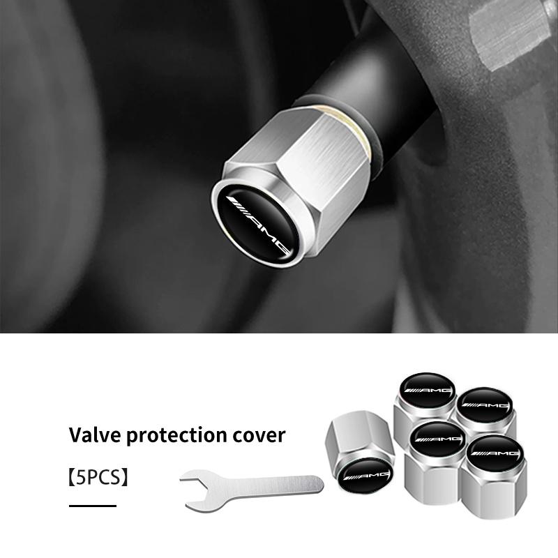 Car Wheel Tire Valve Cap Dust Protection Cover Accessories For Mercedes Benz AMG A B C E S G Class A180 CLK CLA GLE GLC W212