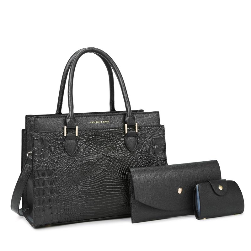 Γυναικεία τσάντα ώμου Γυναικεία τσάντα 3 τεμαχίων Κομψή τσάντα με κοντό χερούλι Δερμάτινη τσάντα PU υψηλής ποιότητας για γυναίκες