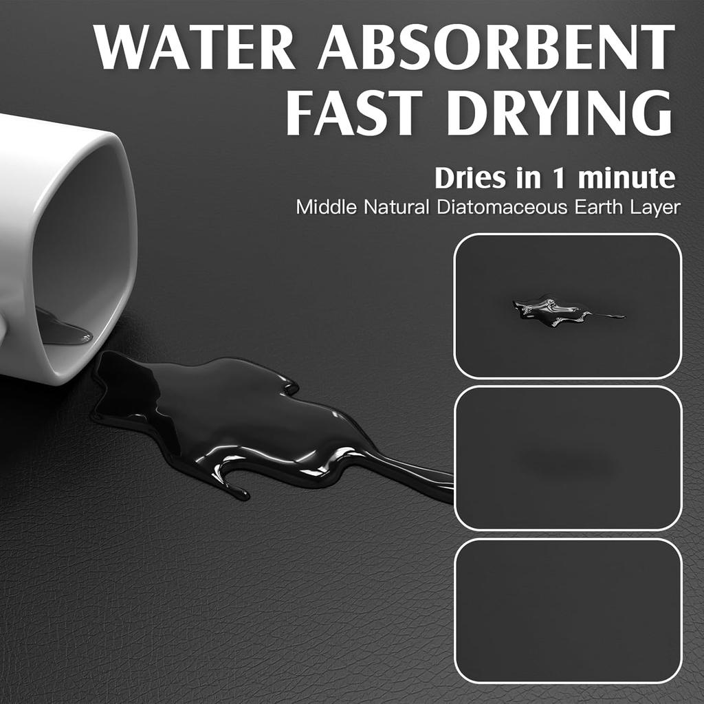 Under Sink Mat for Kitchen, 2 Piece Super Absorbent Undersink Mats for Bottom of Kitchen Sink, 34" X 22" Cuttable Under Sink Liner, Quick-Dry Under