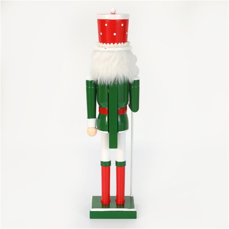 Christmas Nutcracker Wooden Retro Nutcracker Soldier Figurine Display for Kitchen Christmas Decorations