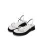 Circle Strap Platform Sandals (White)