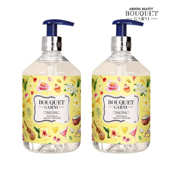 Bouquet Garni Deep Perfume Body Wash Ylang Ylang Scent 520ml x2