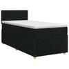 Box Spring Bed with Mattress Black 100 X 200 Cm Fabric