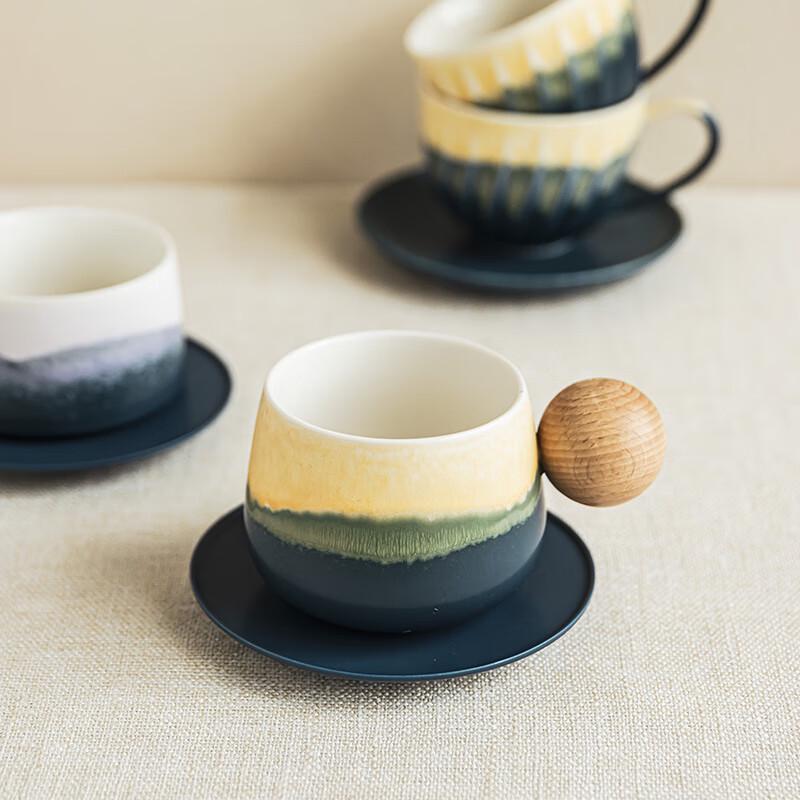 Jun Seventeen WQ Ceramic Coffee Cup and Saucer Set 330ML