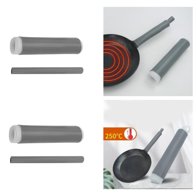Antiscalding Pots Handle Heat Insulation Rubber Handle Cover Hot Handle Holder Sleeve Protectors Easy Installation