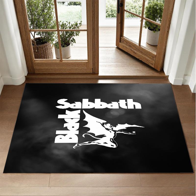 Led Zeppelin Design Crystal Velvet Rug Soft Decorative Mat for Bedroom Entrance