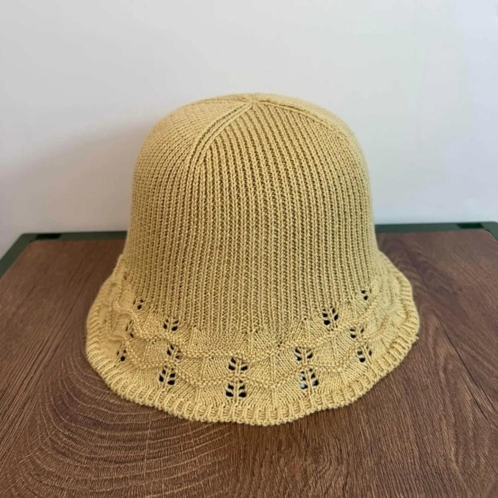 Sun Protection Women Sun Hat Wave Pattern Fisherman Hat New Knitted Fisherman Hat Women's Spring