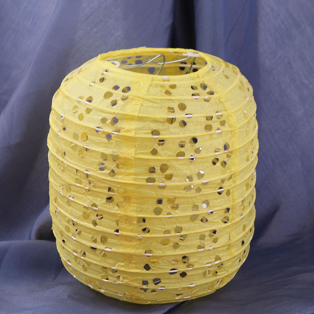 

Cylindrical Paper Lantern Colored Exquisite DIY Hanging Lampion other жовтий