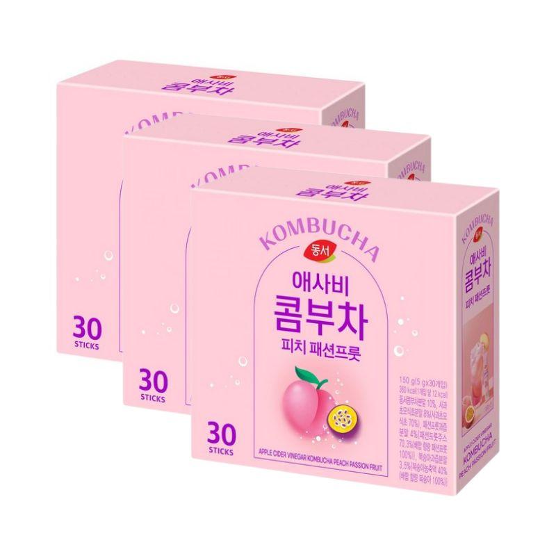 Dongsuh Apple Cider Vinegar Kombucha Peach Passion Fruit 5g X 30 Sticks