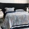 Luxurious European Tencel Brocade Summer Quilt Set: Cooling Ice Silk, Washable, Thin, Four Pieces for Air Conditioning.