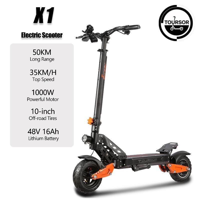 TOURSOR X1 Salokāms elektriskais skrejritenis 1000W