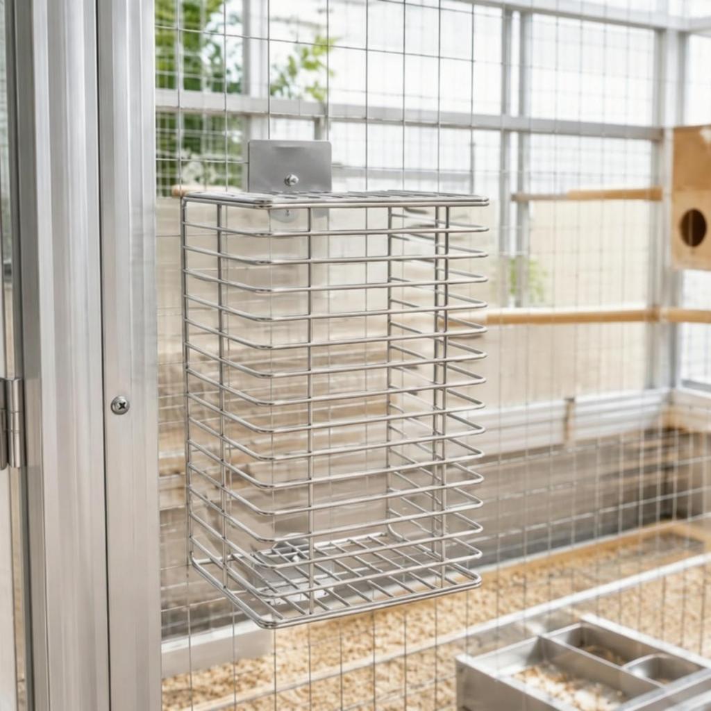 Heater Cage Protector Screw-Mounted Mesh Bird Heating Lamp Compact