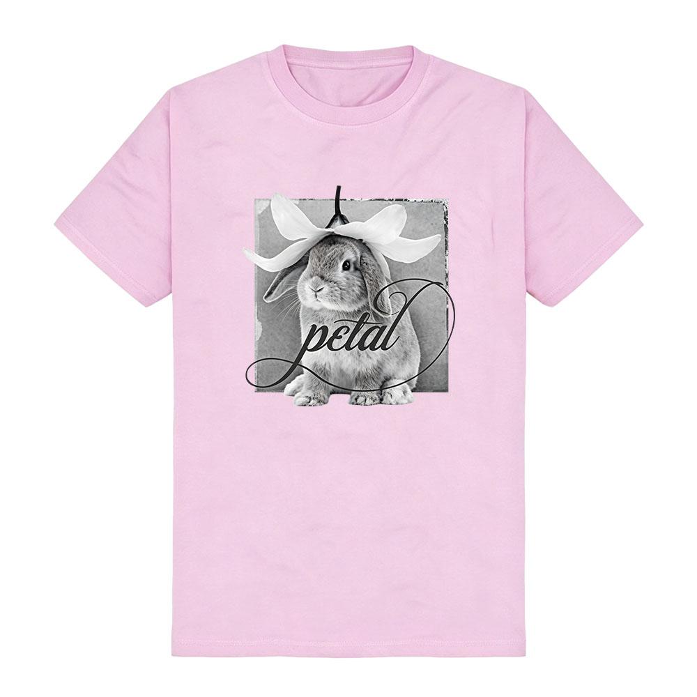 Bunny Petal Tile Photo T-Shirt Ariana Grande Singer Design Tshirts Short Sleeve Cotton Soft Tees Women Men Clothes Graphic Merch