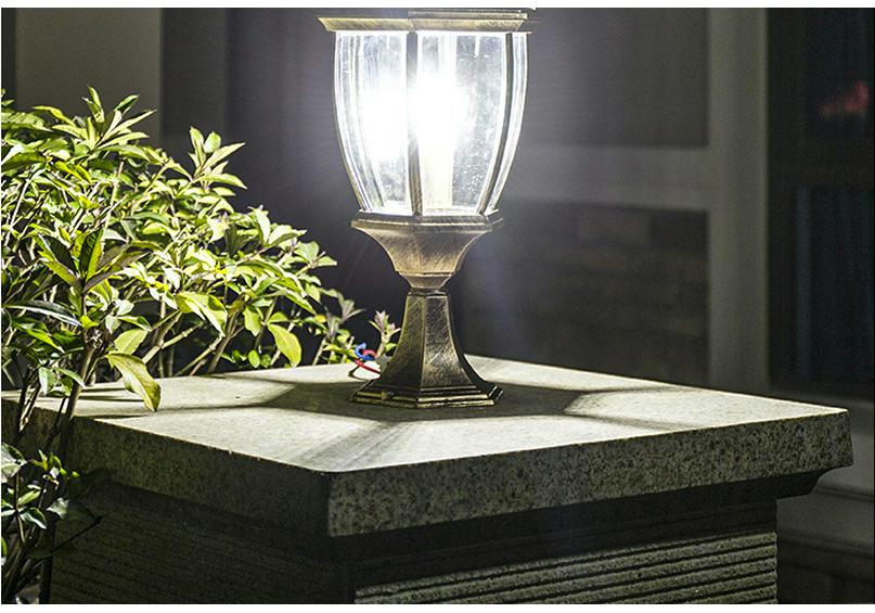 European Style Outdoor Waterproof Pillar Lamp for Villa Entrances and Community Courtyards