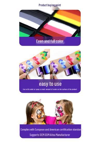 30g Washable Rainbow Stripes Body Paint Cream for Kids - Festival & Stage Makeup
