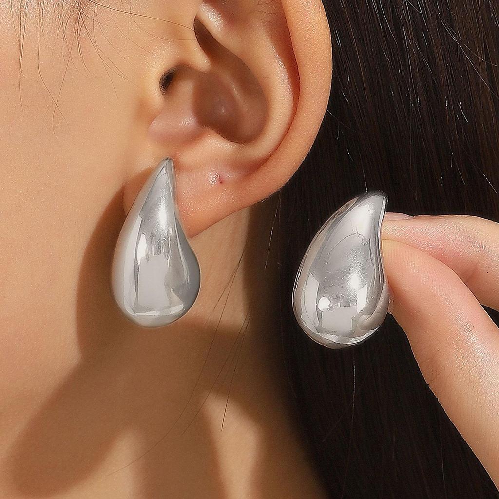 Teardrop Stud Earrings: Versatile European & American Fashion for Women