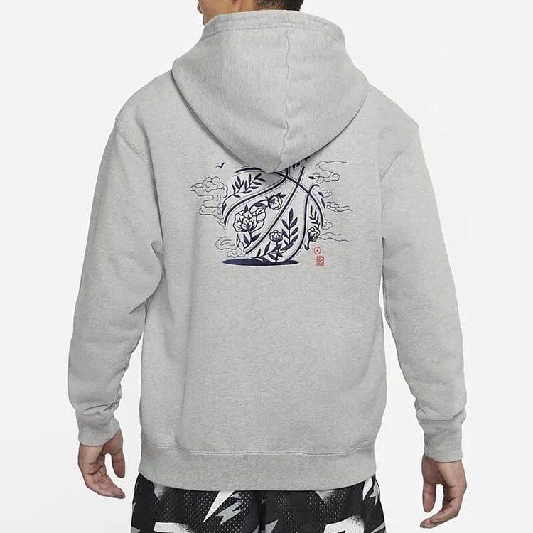Jordan Sweatshirts Men's Gray Hooded Moderate Regular DO4083-063