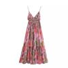 2023 European & American Style Women's Printed Midi Sundress