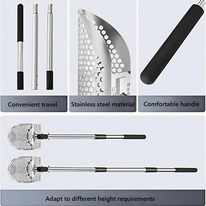 Cupă de nisip din oțel inoxidabil Cupă detector de metale Cupă multifuncțională pentru cernut nisip Lopată pentru cernut rapid pentru subacvatic curte