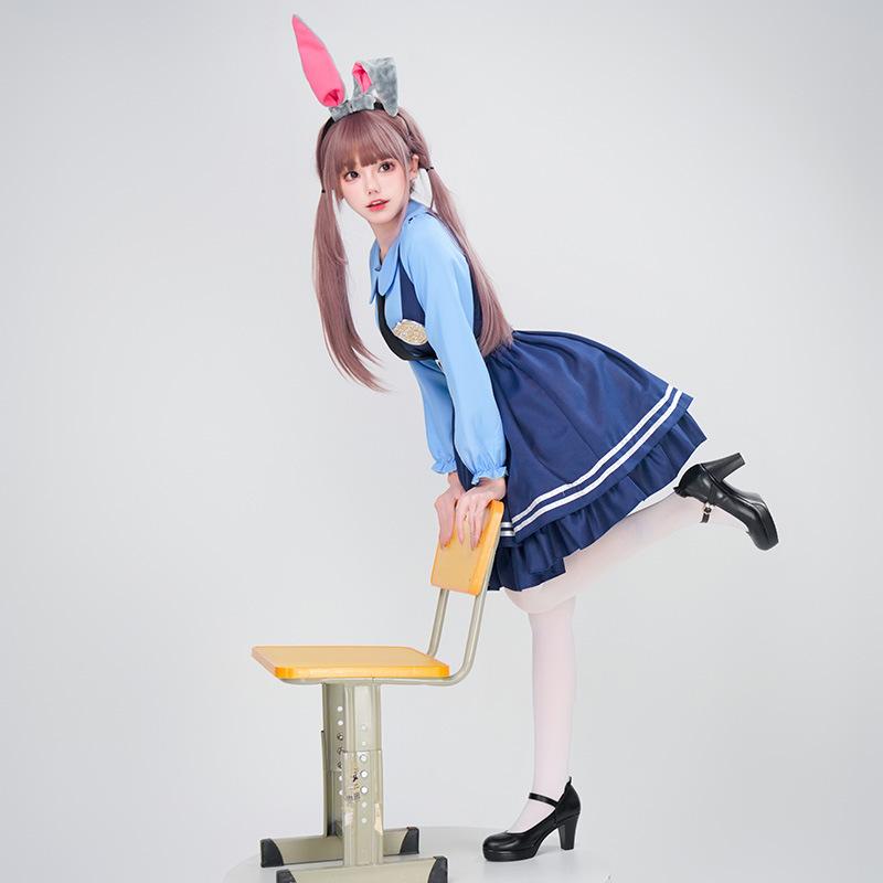 Zootopia Judy Rabbit Police Officer Cos Anime Costume Halloween Cosplay Stage Show Costume