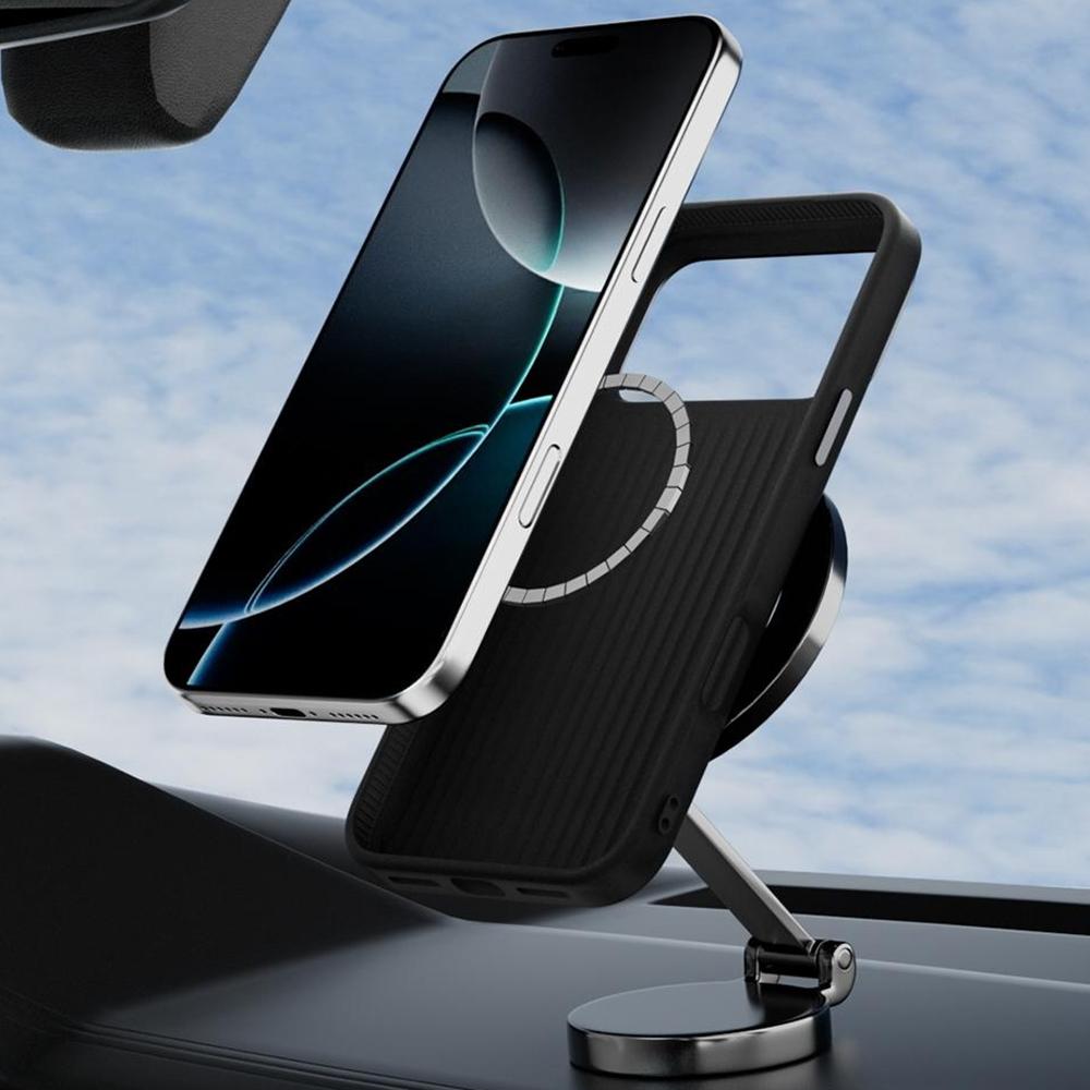 ABEEL Capa para iPhone 17 Pro Max Compatível com MagSafe Capa Traseira com Textura de Fibra de Carbono