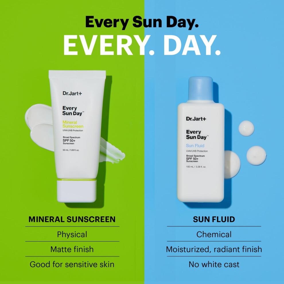 Dr.Jart+ Every Sun Day Mineral Sonnenschutz LSF 50+ f   r das Gesicht | Koreanische Hautpflege 1,69 fl oz