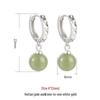 Boucles d'oreilles pendantes en argent sterling 925 et jade Hetian pour femmes – Design de mode facetté, cadeau parfait
