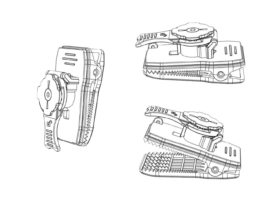 Rotating Clip Mount Separate Case [R+Clip Plus] [R+Clip2] "Mount Only, Required"
