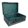 Vintage Wooden Chest Multifunctional Wood Storage Trunk with PU Leather Handle for Item Storage Photography Props 30x19.5x12cm