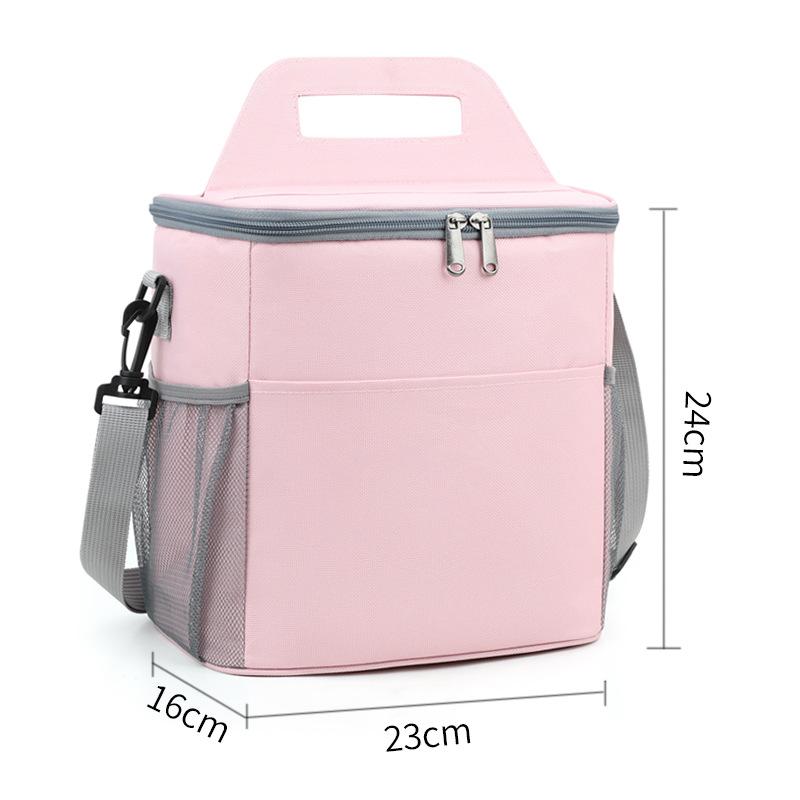 Zewnętrzna Torba Izolacyjna Campingowa Przenośna Tkanina Oxford Gruba Folia Aluminiowa Torba na Lód Ukośna Torba na Lunch Torba Termiczna na Lunchbox