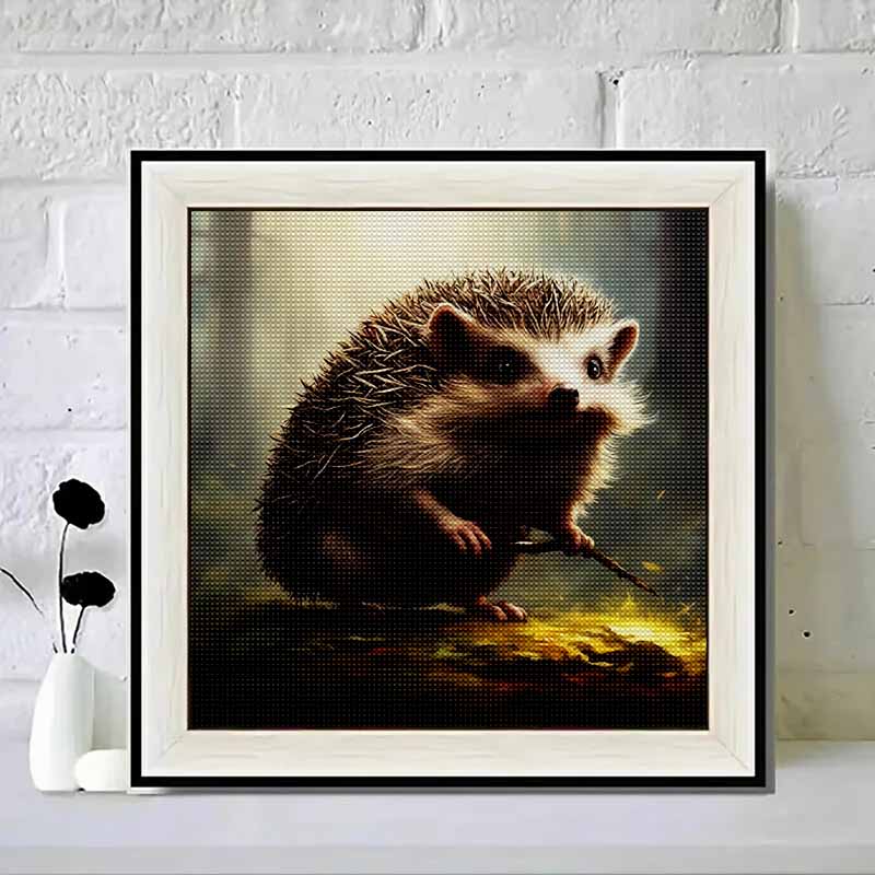New Arrival 5D DIY Full Circle Diamond Painting "Hedgehog" Embroidery Cross Stitch Home Decor Gift