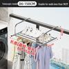 Retractable Stainless Steel Clothes Drying Rack: No-Drill, Multifunctional for Balcony and Window Sills