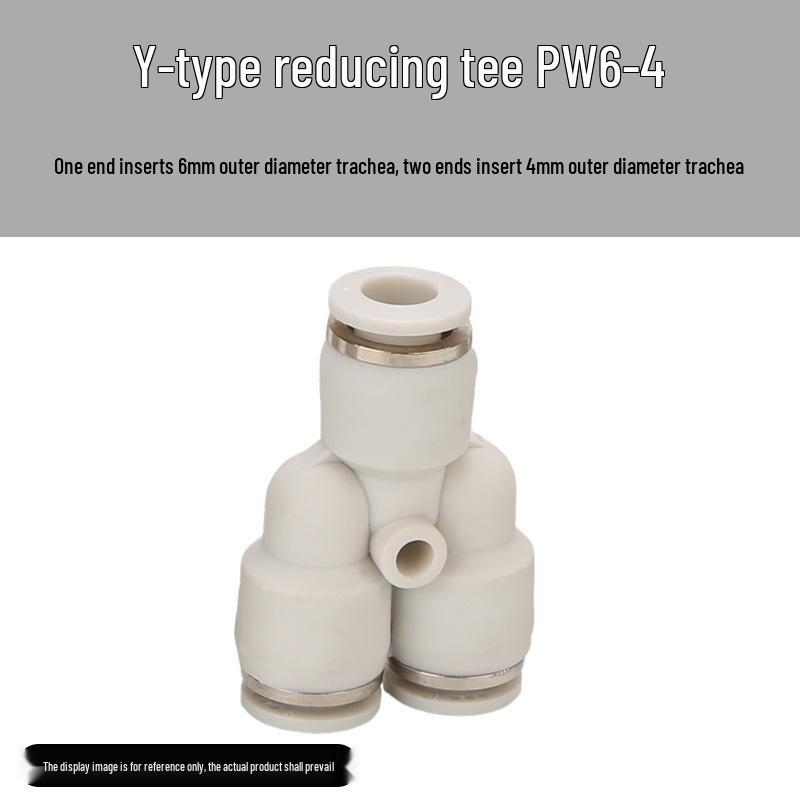 Pneumatic Reducing Y-Type Quick-Insert Plastic Air Hose Connector (PY-4-16)