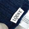 Loewe Anagram Logo Gloves Leather Tag Leather Tag Gloves Wool Navy