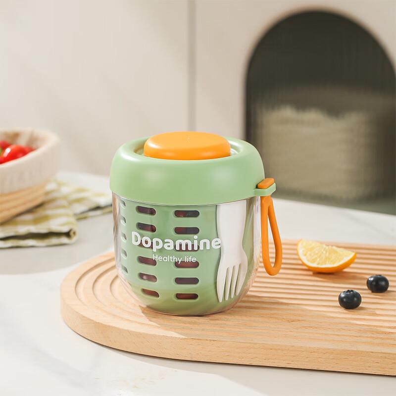 

Portable Drainable Fruit Container with Fork (2-Pack)