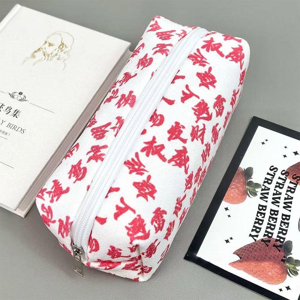 Multifunctional Stationery Bag Large Capacity Pencil Case Cute Pen Bag  for School Office
