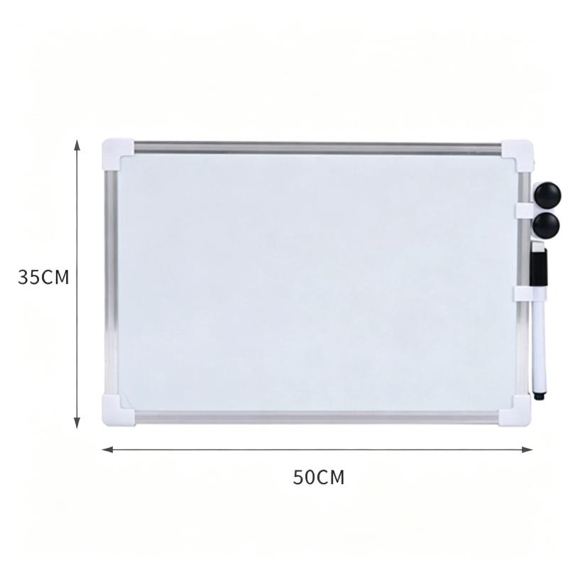 Wall-Mounted Double-Sided Magnetic Aluminum Whiteboard With Two Magnets And Whiteboard Marker With Eraser For Teaching Learning