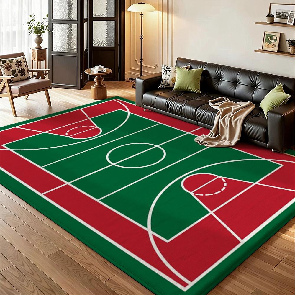 Wooden Basketball Court Indoor Rug Durable Stainresistant Easyclean Carpet For Bedroom Door Living Room Area Home Party Decor Birthday Gift