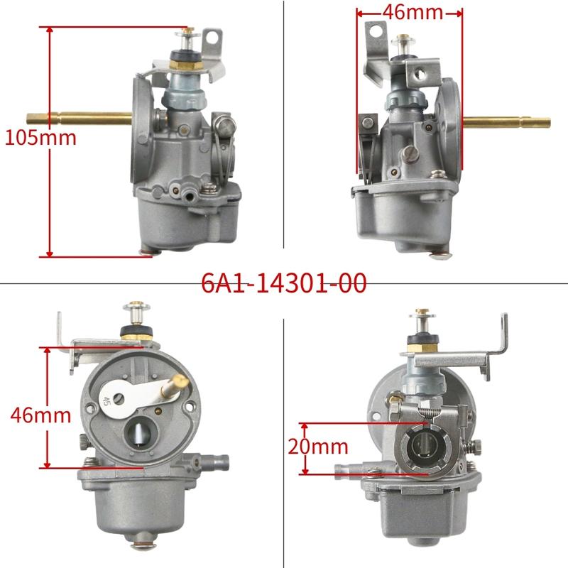 6A1-14301-03 Carburetor For YAMAHA Parsun Outboard Motor 2 Stroke 2HP 2A 6A1-14301-03-00 PZ10JX Boat Engine Carb