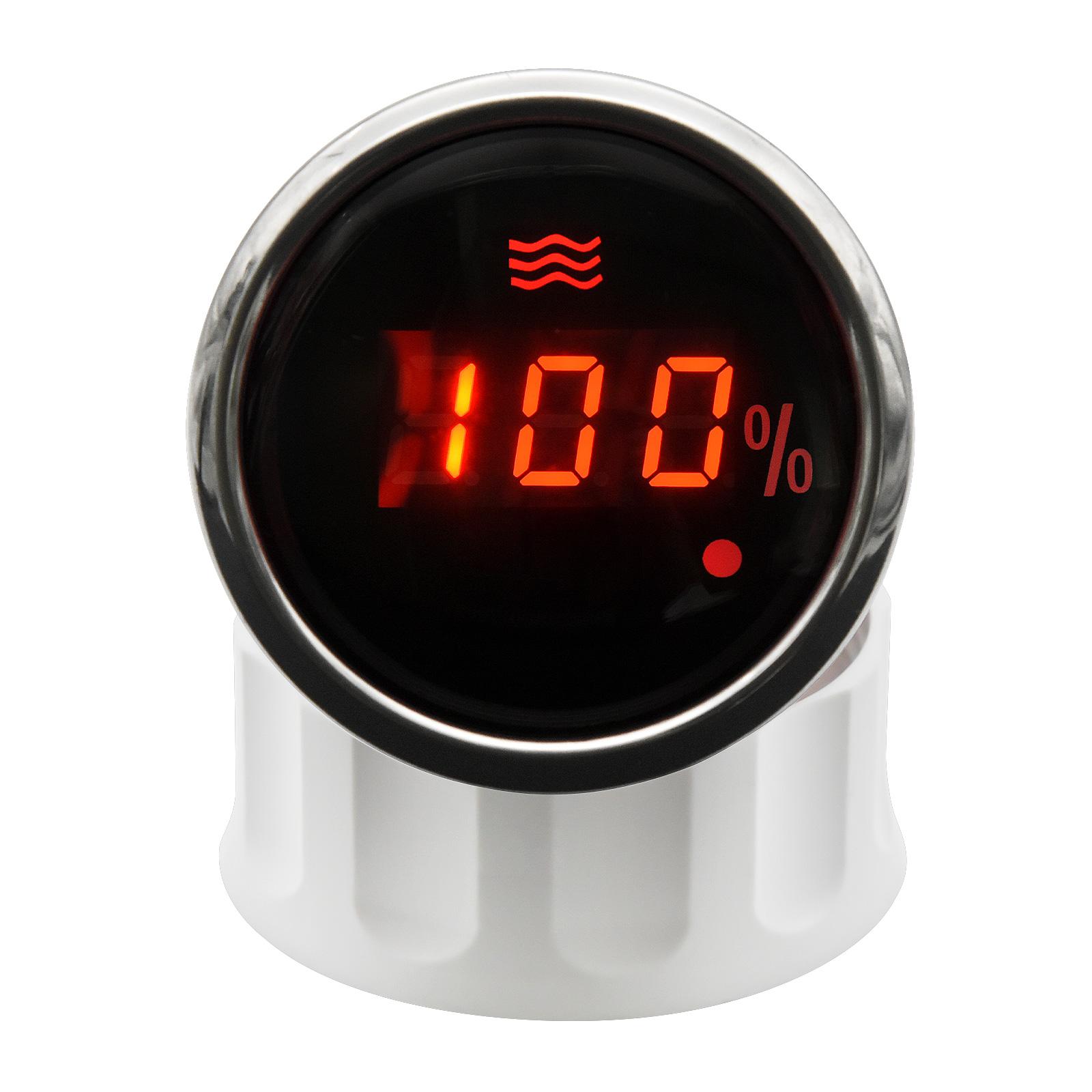 AD 240-33 Ohm Water Level Sensor + Water Level Gauge With Alarm Red Backlight Water Tank Level Indicator Meter 12V 24V For Boat Only Gauge