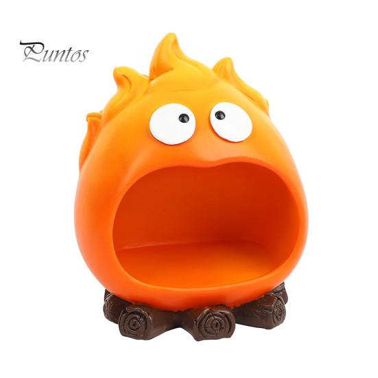 

Лоток для ключей с изображением пламени, настольный держатель для мелких предметов, прихожая, органайзер для стола, подставка для хранения ключей, пультов дистанционного управления, монет оранжевый