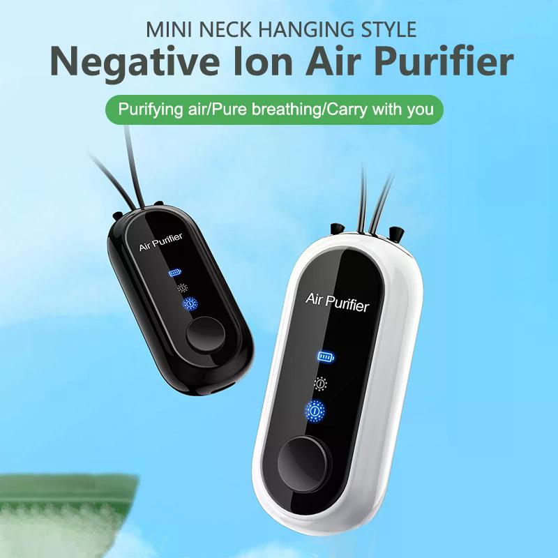 Portable Negative Ion Mini Air Purifier Wearable Necklace Air Freshener For Pet Deodorizer Formaldehyde Toilet Smoke Removal
